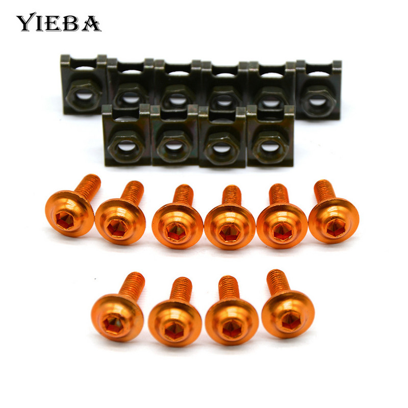 10 komada CNC motocikla Aluminij 6 mm Vijci oplate Spire Brzina Stezaljke Vijci Opružne matice Za RC 390 125 125 SX 125 EXC