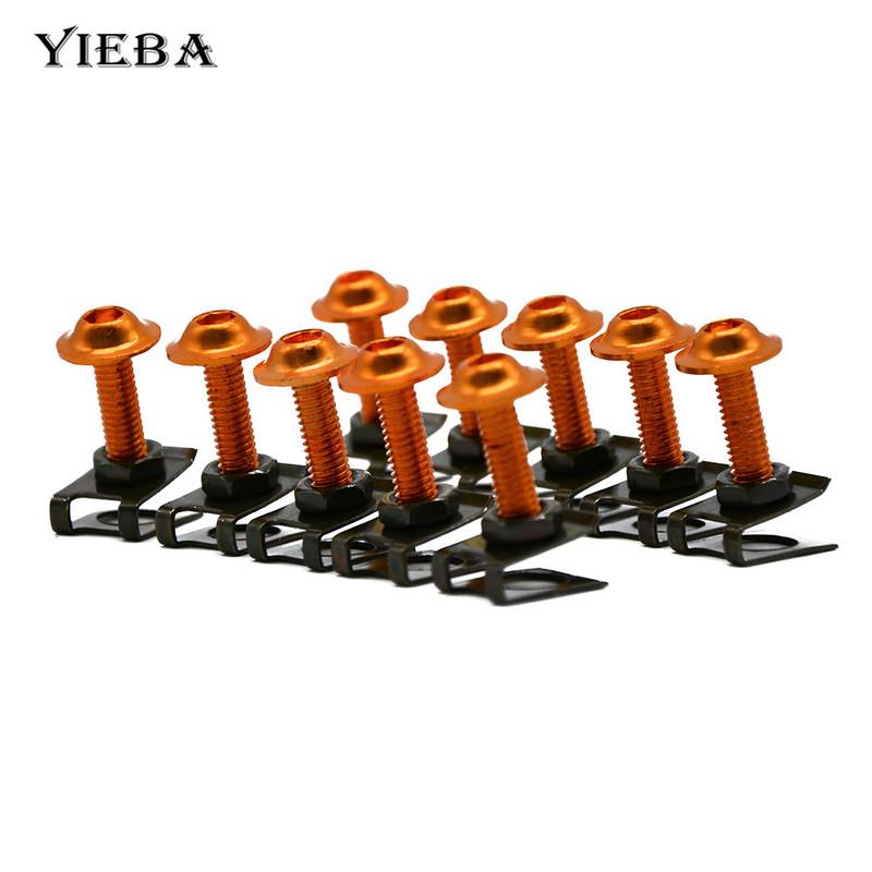 10 komada CNC motocikla Aluminij 6 mm Vijci oplate Spire Brzina Stezaljke Vijci Opružne matice Za RC 390 125 125 SX 125 EXC