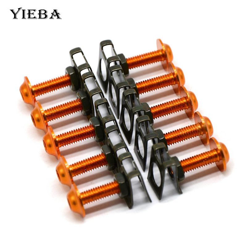 10 komada CNC motocikla Aluminij 6 mm Vijci oplate Spire Brzina Stezaljke Vijci Opružne matice Za RC 390 125 125 SX 125 EXC