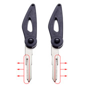 Cheie pliabilă cu fantă universală pentru motocicletă, lamă dreapta și stânga, chei netăiate, pliabile, pentru Benelli Honda CB600 CB800 Kawasaki