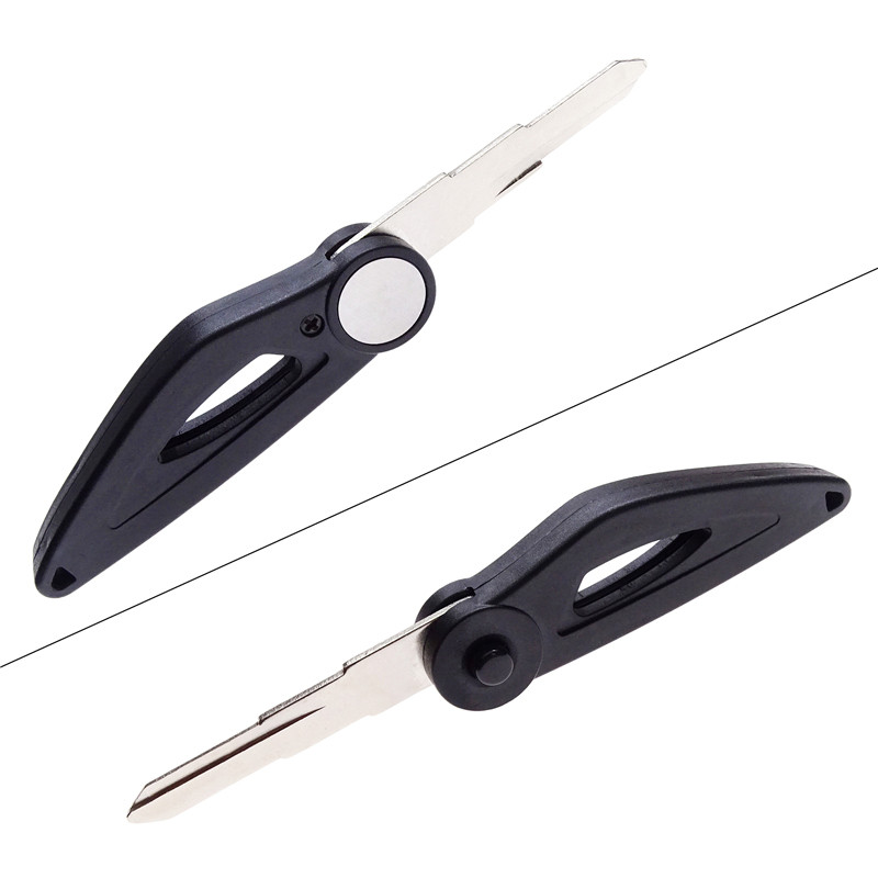 Cheie pliabilă cu fantă universală pentru motocicletă, lamă dreapta și stânga, chei netăiate, pliabile, pentru Benelli Honda CB600 CB800 Kawasaki