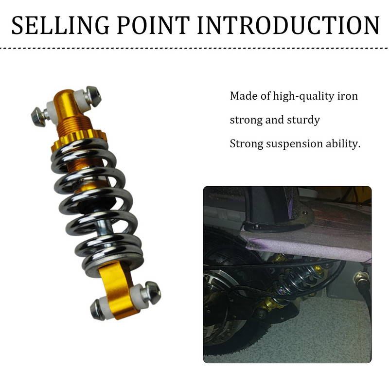 2 buc. Amortizoare spate de înaltă performanță de 125 mm pentru scuter electric pentru biciclete, amortizoare spate cu arc universale pentru bicicletă electrică