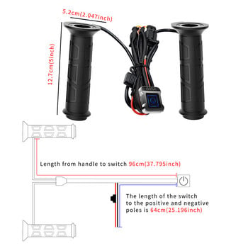 Водоустойчив 12V Универсален мотоциклет 22 мм Електрически горещи ръкохватки Мотоциклетни нагреватели за ръце Регулиране на температурата Кормило