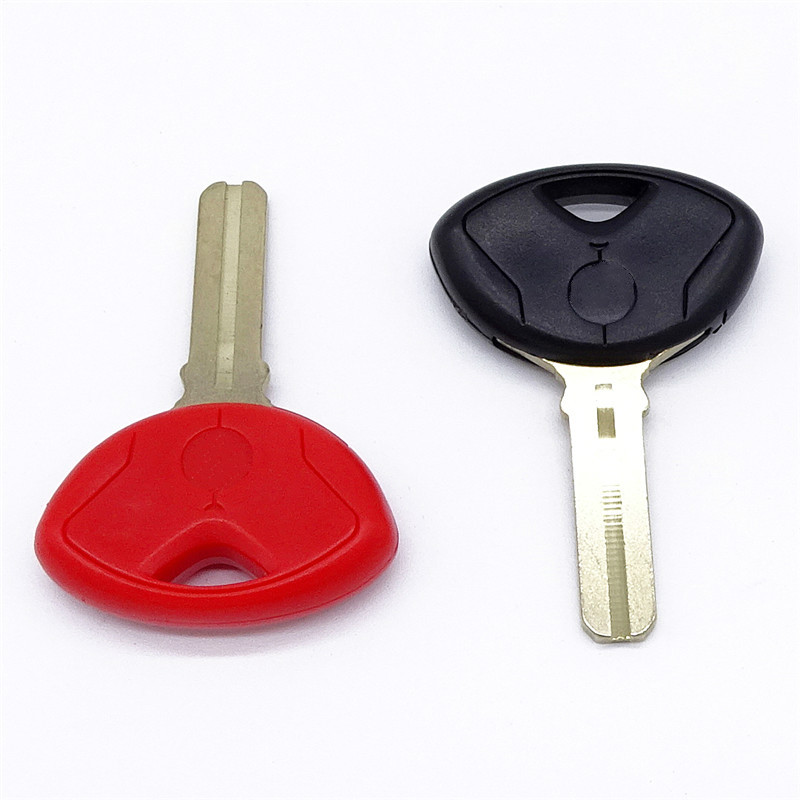 JIUWAN Motocicletă roșu/negru, lamă netăiată, cheie goală potrivită pentru BMW F650 F800 S1000RR R1200 K1200 K1300