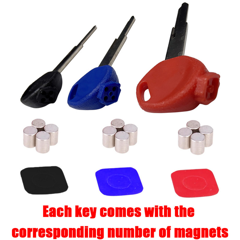 Резервен ключ за мотоциклет Неизрязан за 100 125 150 cc скутер A магнит Ключове за заключване против кражба DIO Z4 Z125 SCR100 WH110