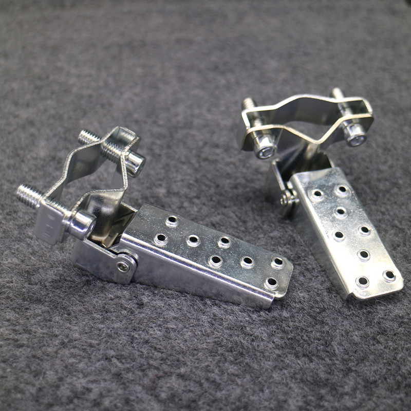 1 pereche de picior din spate pentru pasager pentru motocicletă Suport pentru pedală CG, retro, pliabile, universale pentru Yamaha Honda Suzuki Kawasaki