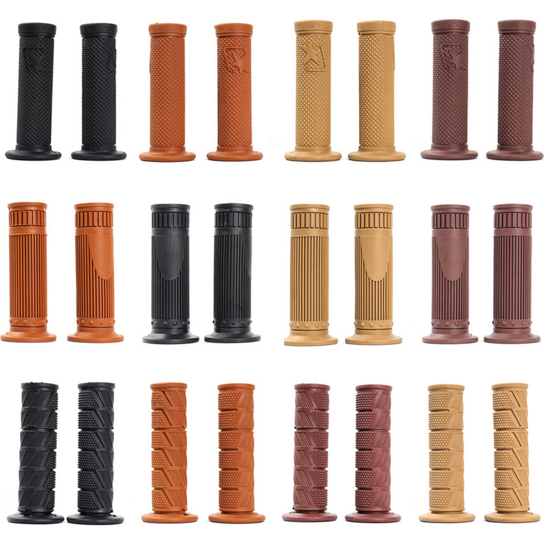 mâner moto retro piese scuter clasice vintage 7/8" 22mm bară de mâner de motocicletă pentru ghidon de motocicletă din cauciuc cafe racer