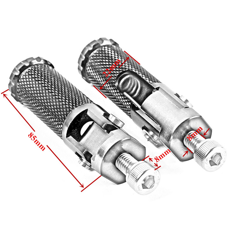 Suporturi pentru picioare pentru motociclete Rearset Suport pentru picioare pentru biciclete de curse Pedale M8 pliabile Suporturi din aluminiu universale