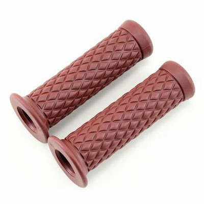 Mâner clasic pentru motocicletă Mâner vintage din cauciuc Moto pentru ghidon de motocicletă Yamaha Honda Suzuki Harley Cafe Racer