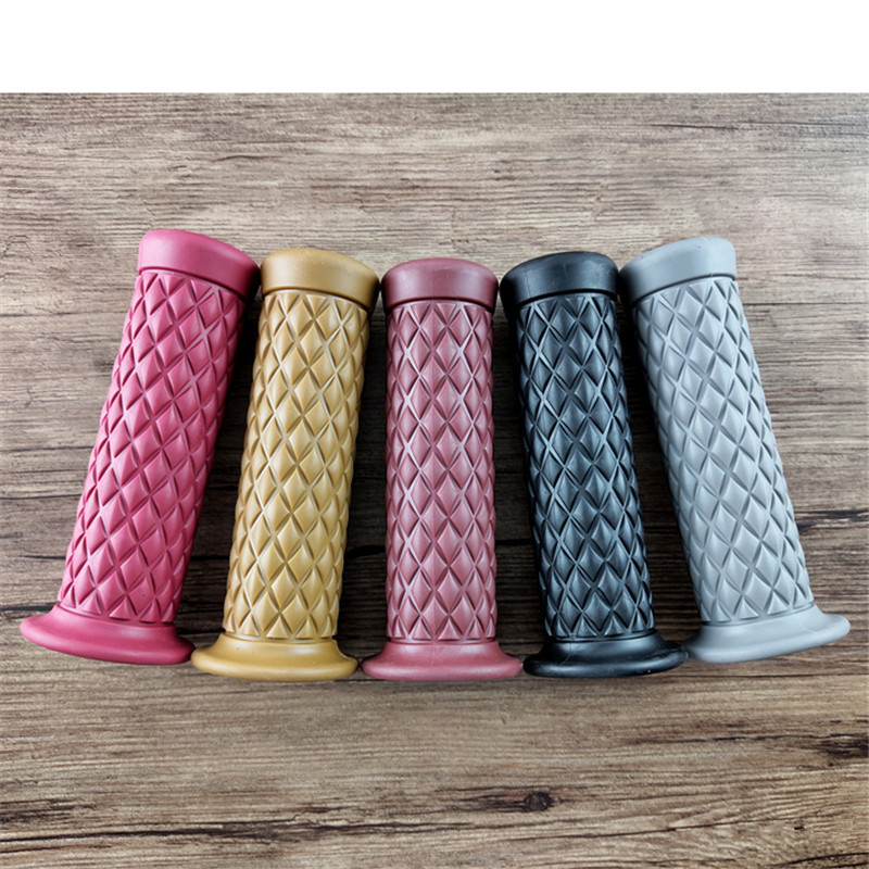 Mâner clasic pentru motocicletă Mâner vintage din cauciuc Moto pentru ghidon de motocicletă Yamaha Honda Suzuki Harley Cafe Racer