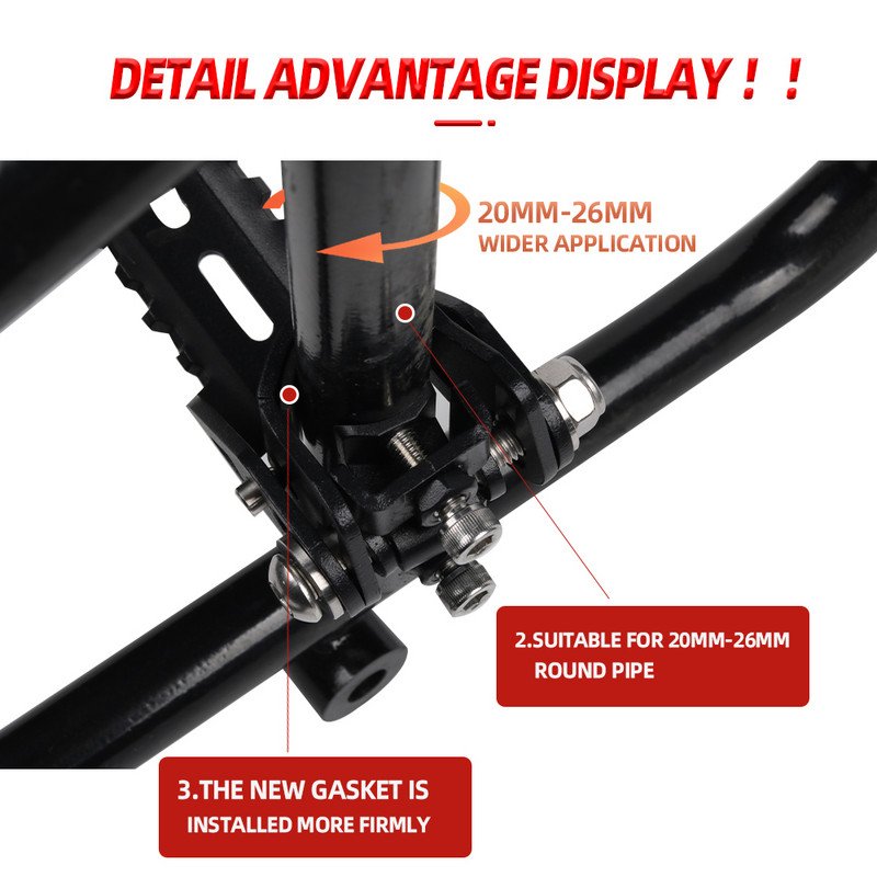 Pentru HONDA NT1100 NT 1100 CB1100X CB 1100X Accesorii pentru motociclete Sujere pentru picioare pentru autostradă Suport pentru picioare pliabile 20mm-26mm Cleme