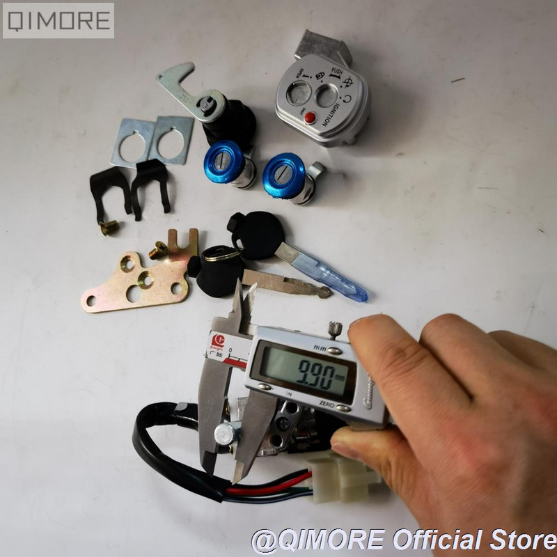 Set de chei/încuietori pentru comutator de aprindere cu 4 fire (Tip II) pentru trotinete chinezești Zoomer Ruckus Style Set de încuietori Icebear Maddog