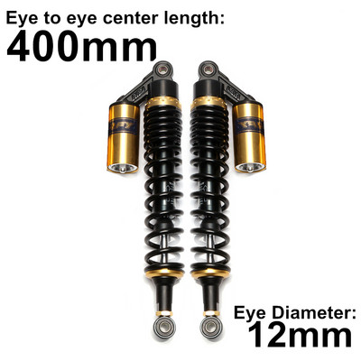 280mm 320mm 340mm 360mm 380mm 400mm 440mm motocikla gaisa amortizators aizmugurējā piekare ATV Quad Scooter Dirt Bike Motor D30