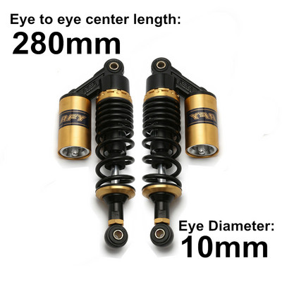 280mm 320mm 340mm 360mm 380mm 400mm 440mm motocikla gaisa amortizators aizmugurējā piekare ATV Quad Scooter Dirt Bike Motor D30