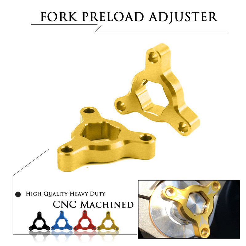 Ρυθμιστές προφόρτισης πιρουνιού ανάρτησης 14mm CNC για SUZUKI GSXR 1000 01-08 SV1000/S