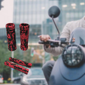 1 set Capacă pentru mânerul clapetei de accelerație Huse anti-alunecare pentru mânerul de frână Capaci universale moale din burete de camuflaj pentru pârghie de frână pentru motocicletă