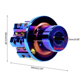 Μοτοσικλέτα Τροποποιημένη για Κάλυμμα Κλειδιών CNC Κράμα Αλουμινίου για Μύτη Κλειδιών Πεντάγωνο Εξαγωνικό Universal Διακοσμητικό για Κλειδί για H