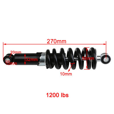 240/250/260/270/290mm Amortizor Motocicletă Protecție Suspensie Amortizor Spate 1200LBS Dirt Bikes nu hidraulice