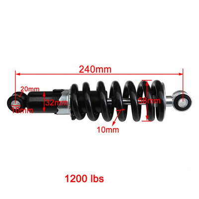 240/250/260/270/290mm Amortizor Motocicletă Protecție Suspensie Amortizor Spate 1200LBS Dirt Bikes nu hidraulice