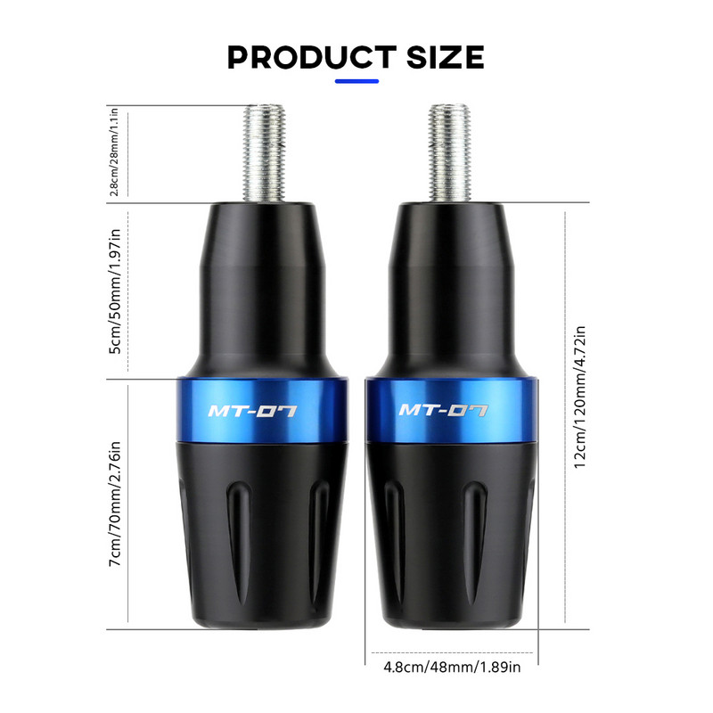 MT 07 Protector de cădere pentru cadru de roată de motocicletă pentru YAMAHA MT07 FZ07 Tracer 700 7 GT Pad de protecție în caz de accident 2X