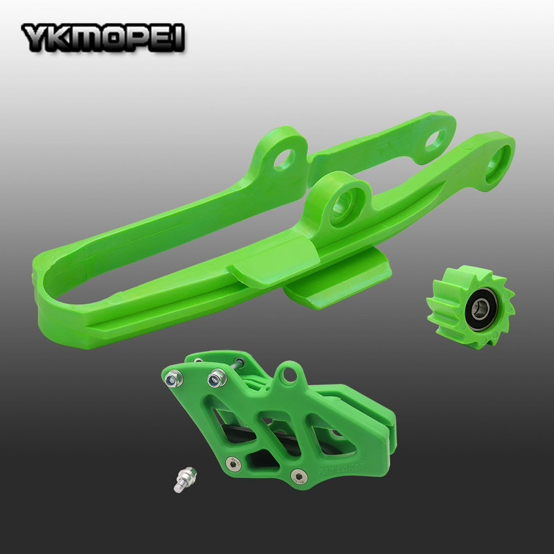 Glisor pentru lanț pentru braț oscilator KXF cu ghidaj de protecție + rolă pentru KX250F KX450F 09-16 Dirt Bike Off Road Motocross Motocicletă Livrare gratuită