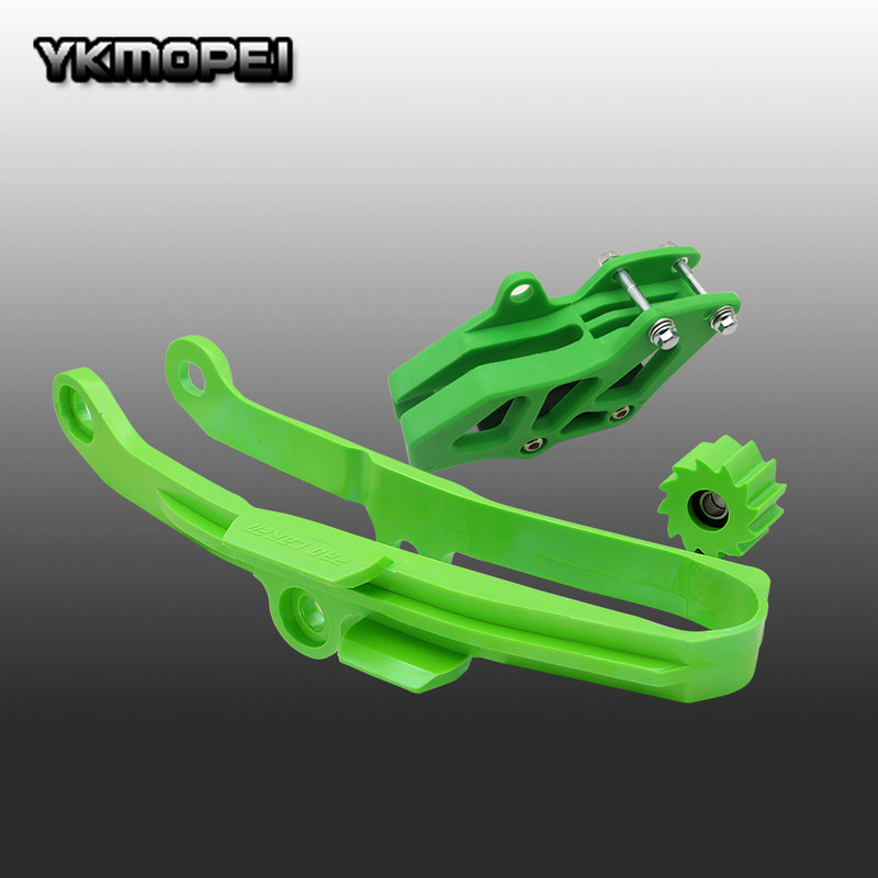 Glisor pentru lanț pentru braț oscilator KXF cu ghidaj de protecție + rolă pentru KX250F KX450F 09-16 Dirt Bike Off Road Motocross Motocicletă Livrare gratuită
