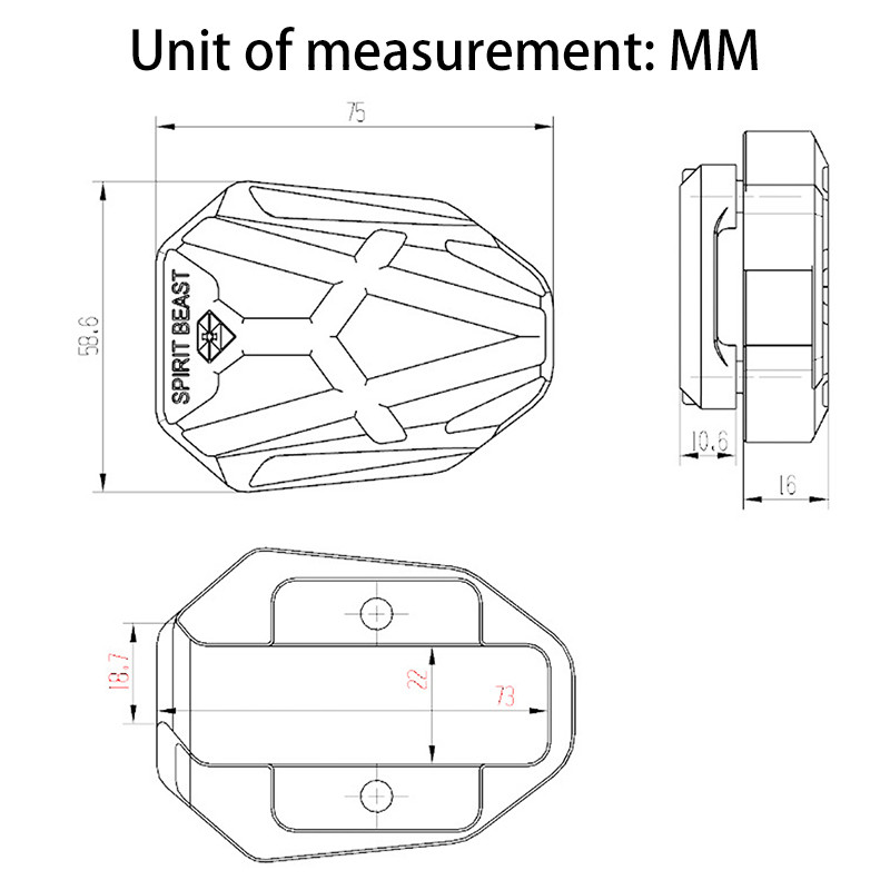 Opierka na nohy pre motocykel SPIRIT BEAST, pedál, opierka na nohy pre Benelli 502C