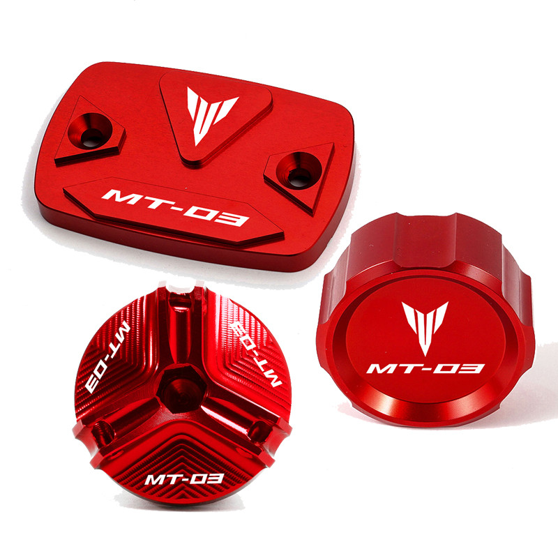 A YAMAHA MT03 MT-03 típushoz 2015-2018 2019 2020 2021 Motorkerékpár első hátsó fékfolyadékhenger főtartály fedél olajbetöltő sapka