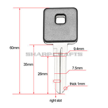 Μοτοσικλέτα μαύρο κενό κλειδί Uncut Blade For Harley Sportster XL 883 1200 XL883 883C 883N 883L 883R XL1200 1200C 1200R 1200N 1200L