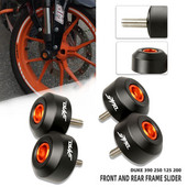 4-dielne ochranné prvky pre prednú a zadnú nápravu kolesa pre motocykel, posuvníky proti pádu, ochrana proti pádu pre Duke 125 200 250 390 RC 125 200 250 390