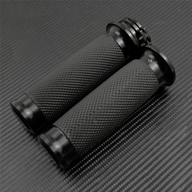 Motorkerékpár fekete 25 mm-es 1"-es kormány markolat fogantyú Harley Touring Dyna Sportster Softail XL 883 1200 VRSC XR Road Kinghez