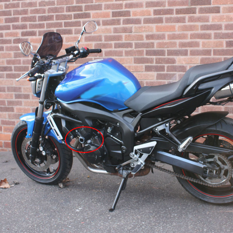 Yamaha YZF FZ6 FZ600 FAZER 2004-2008 típushoz Motorkerékpár Motor Tartozékok Alkatrészek Váz Csúszók Leeső ütközésvédők Fekete