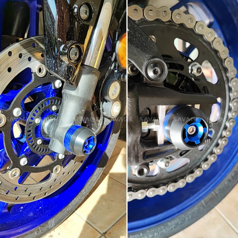 MT09 2021 hátsó első tengely villa ütközés csúszkák YAMAHA MT 09 MT-09 Tracer 900/GT 2021 2022 9GT 9 motorkerékpár kerékvédőhöz
