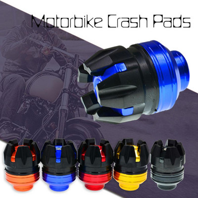 2 buc. Piese colorate pentru scuter Dirt Pit Bike Accesorii roată de motocross Anticaida Pad de accident pentru motociclete Glisoare pentru cadru de motocicletă