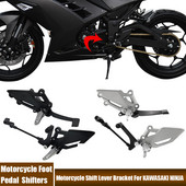 Motorkerékpár-tartozékok 2db/páros pedálváltó motorkerékpár váltókar tartó KAWASAKI NINJA alumínium tartókonzolhoz
