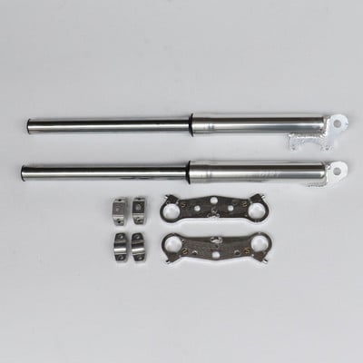 Kétütemű első villa felfüggesztés lengéscsillapító háromszoros fára szerelhető bilincsekhez Thumpster kormányhoz Dirt Bike 49cc