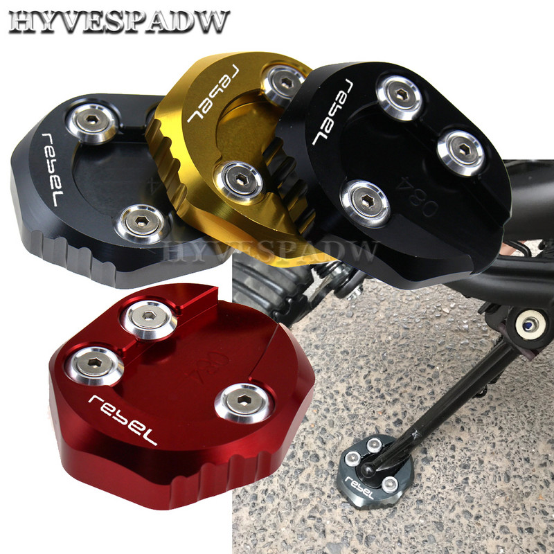 Motorkerékpár támasztótámasz hosszabbító pad oldalsó állvány nagyító lemez Honda Rebel CMX 300 500 CMX300 CMX500 2017 2018 2019 2020 2021