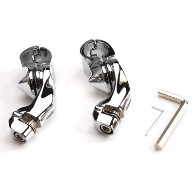 Nastaviteľné 32 mm 1,25" motocyklové krátke šikmé diaľničné ochranné stupačky pre Harley Touring Honda univerzálne krátke stupačky