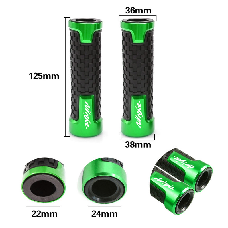NINJA motociklo priedas Guminės vairo rankenos rankenos strypo galo gelis, skirtas Kawasaki Ninja 250 300 400 650 1000 H2 H2R 250R 2013–2022 m.
