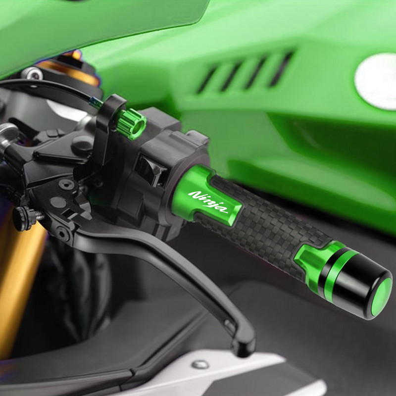 NINJA motociklo priedas Guminės vairo rankenos rankenos strypo galo gelis, skirtas Kawasaki Ninja 250 300 400 650 1000 H2 H2R 250R 2013–2022 m.