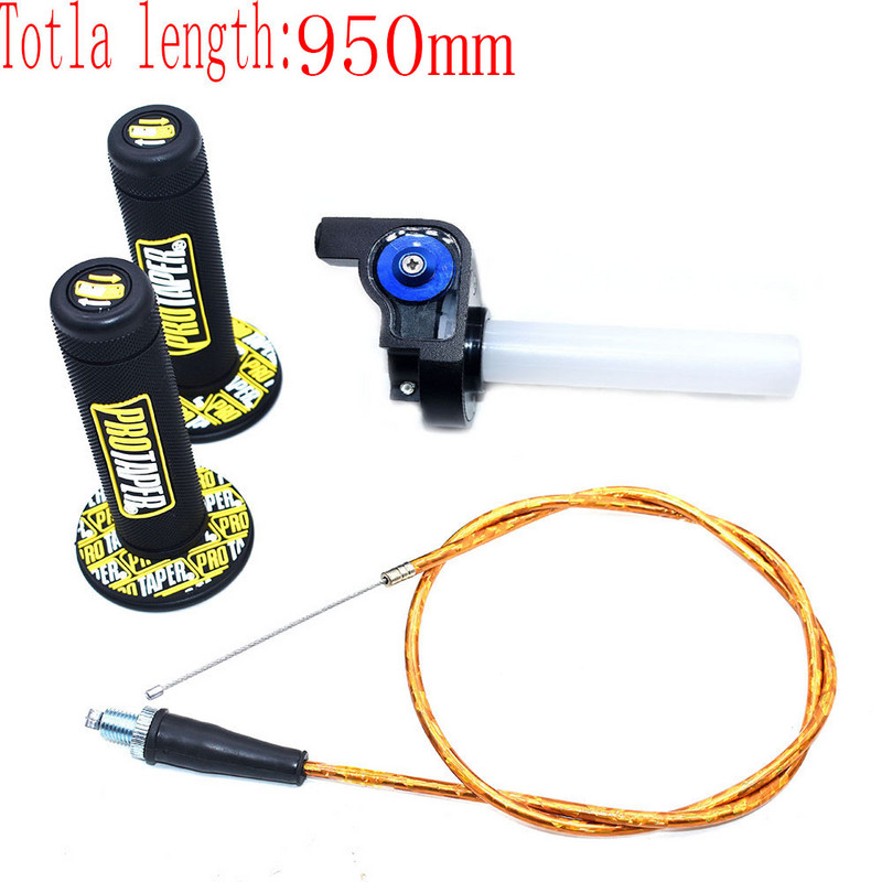 Motociklo rankenos su 1/4 greito pasukimo droselio nustatymų 1200 mm droselio trosu, skirtu PRO TAPER vairo purvo duobės motociklo motokroso dalims