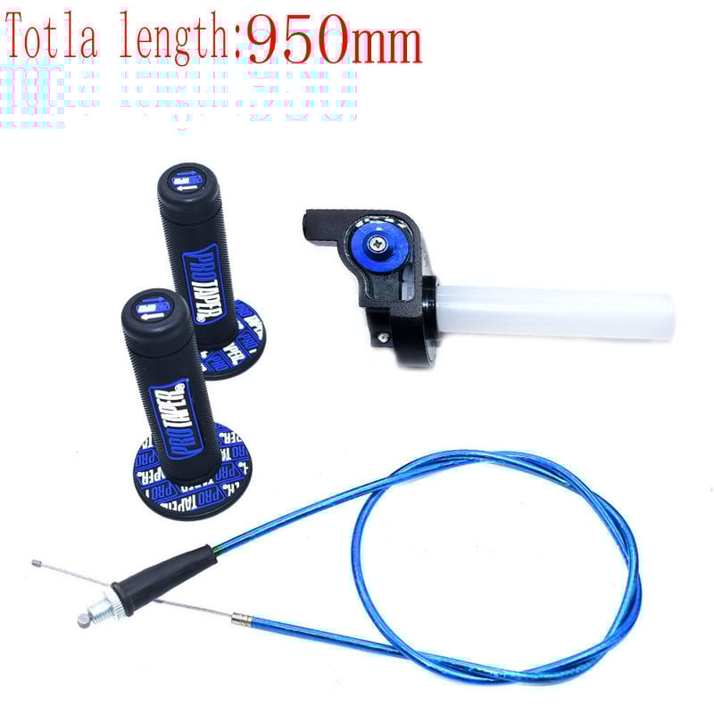 Motociklo rankenos su 1/4 greito pasukimo droselio nustatymų 1200 mm droselio trosu, skirtu PRO TAPER vairo purvo duobės motociklo motokroso dalims