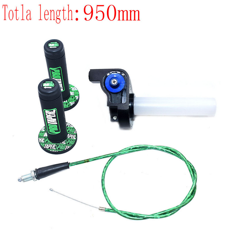 Motociklo rankenos su 1/4 greito pasukimo droselio nustatymų 1200 mm droselio trosu, skirtu PRO TAPER vairo purvo duobės motociklo motokroso dalims