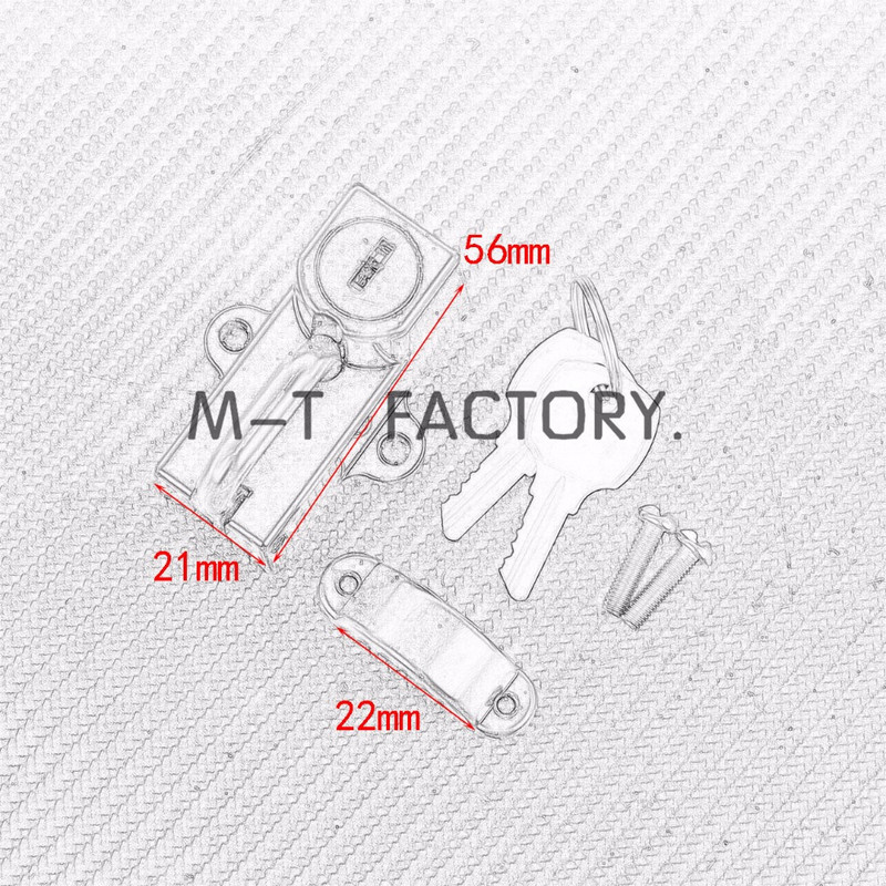 Motorkerékpár univerzális 7/8"-os 22 mm-es kormányra rögzíthető sisakzár 2 kulccsal fekete/króm Harley Dyna Softail Touring Kawasakihoz