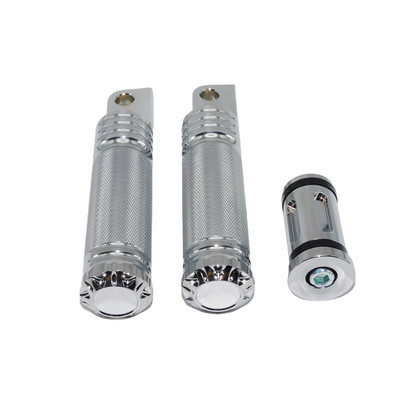 Motocyklové pedále na opierku nohy, radiace páky, kolíky na nechty, čierne/chrómové pre Harley Touring Sportster XL 883 1200 Dyna Softail Custom