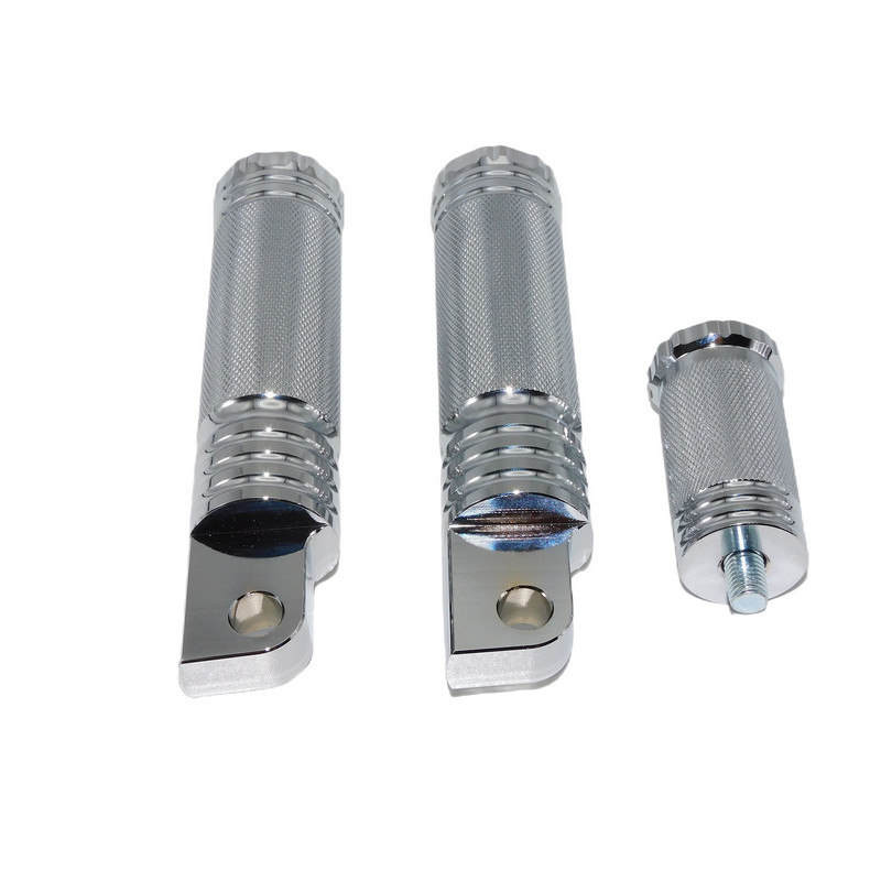 Motocyklové pedále na opierku nohy, radiace páky, kolíky na nechty, čierne/chrómové pre Harley Touring Sportster XL 883 1200 Dyna Softail Custom