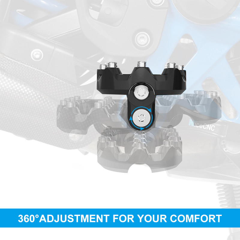 Motocyklové 360° nastaviteľné stupačky pre Kawasaki KLR650 1987-2018 2017 KLR 650, široké stupačky, pedál