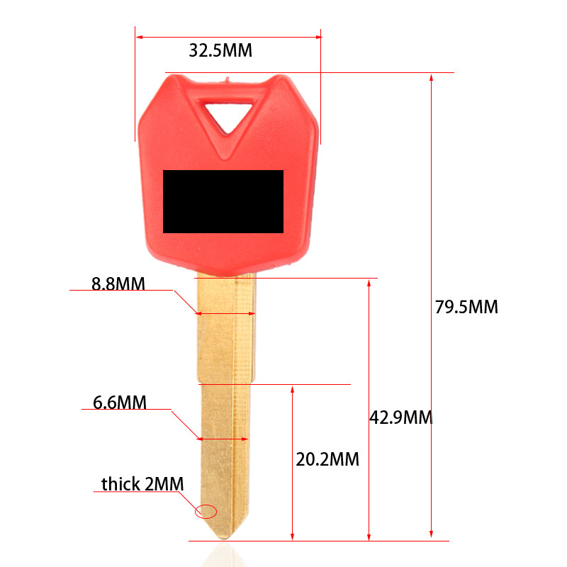Motorkerékpár kulcs üres vágatlan penge Kawasaki ZX6R ZX9R ZX10R ZXR250 ZXR400 ZZR400 ZZR600 VN250 ZR400 EX250 BN125 ZL600 VN1500