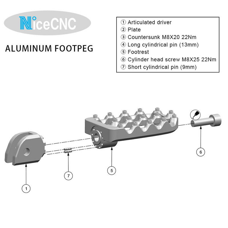 Kojų kaiščiai Kojų atramos pėdų atramų pedalai BMW R1200GS LC Adv R 1250 GS Adventure R1100GS 1150GS F650GS F700GS F800GS R1200GS