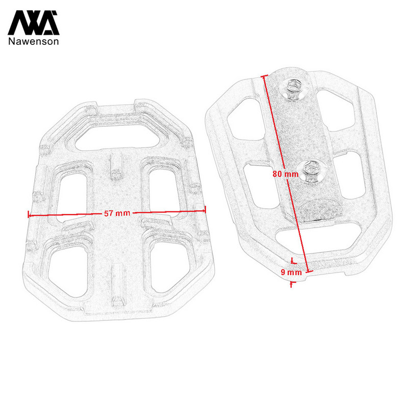 Motorkerékpár lábtartó nagyító motoros lábpedál első csapok szélesítő lemez R1200GS/R1250GS/F750GS/F850GS-hez G310GS 2017-2019